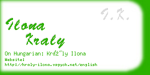 ilona kraly business card